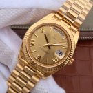 Luxury Men's Watch in Gold Color Waterproof Quartz Stainless Steel Roman Number