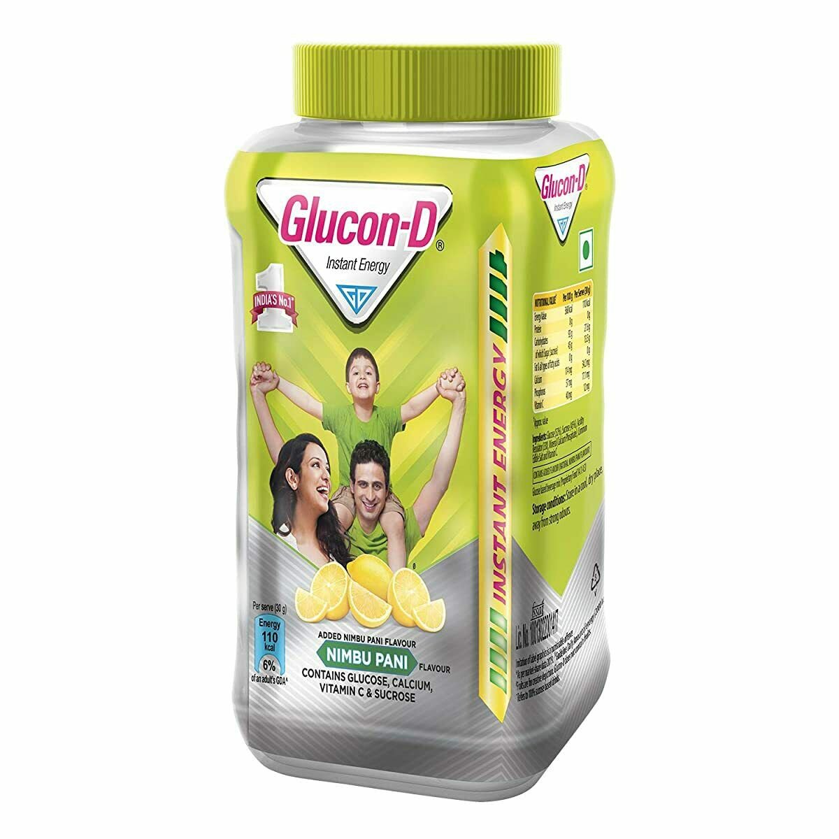 GluconD Instant Energy Health Drink Lime (Nimbu Pani) 400gm Jar
