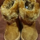 Rampage Girls Winter Boot Faux Fur Lined Shoe Glitter Toddler Girls Size 7-Brown