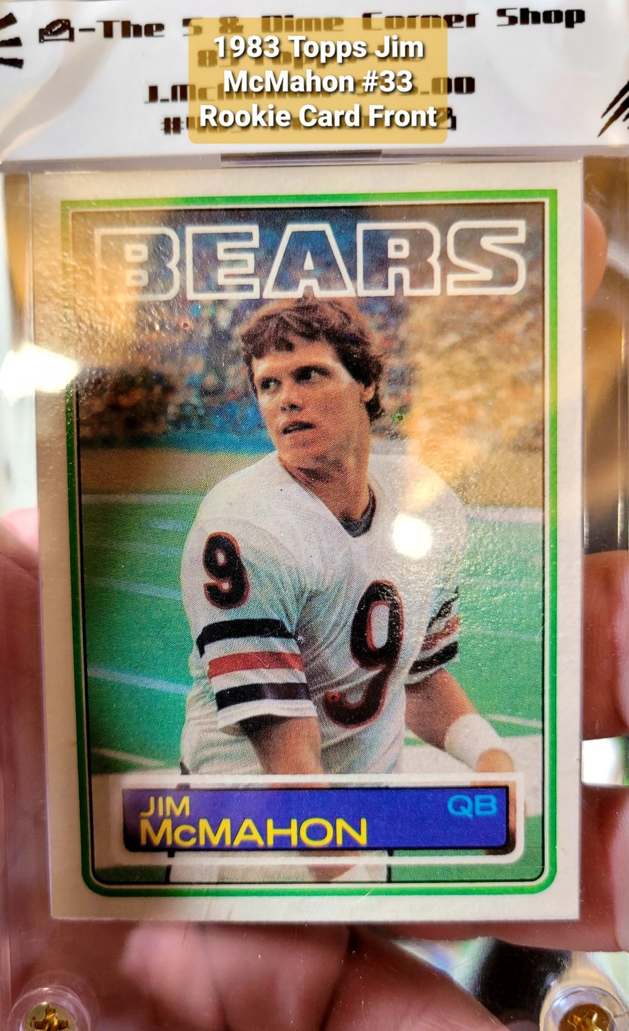 1983 Topps Jim McMahon 33 Rookie Card