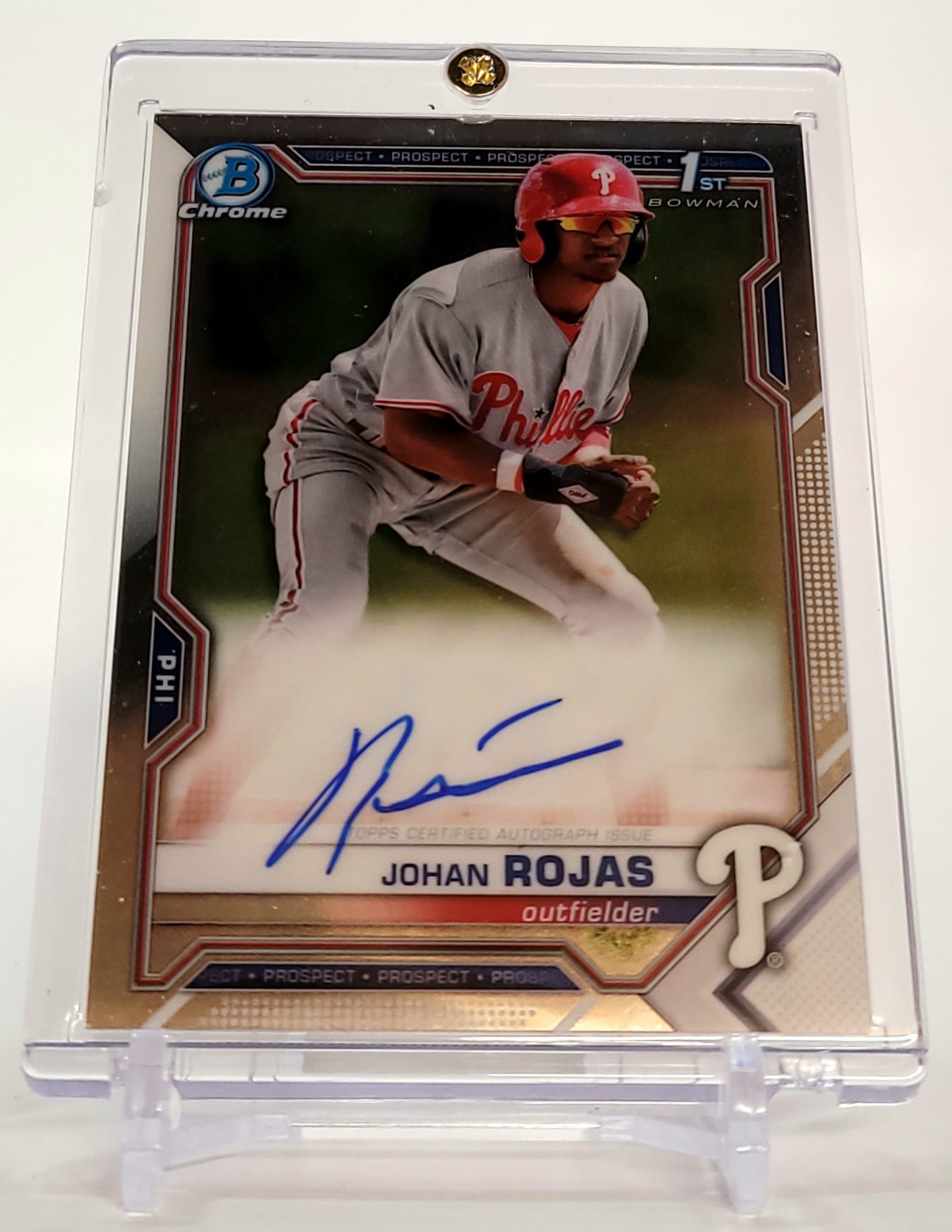 2021 Bowman Chrome Johan Rojas Auto #CPA-JR Phillies Prospect