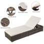 Costway Outdoor Pool Lounge Bed - PE Rattan Furniture (Grey)