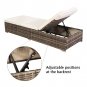 Costway Outdoor Pool Lounge Bed - PE Rattan Furniture (Grey)