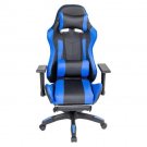 Computer Office Gaming Chair - Rotating Leather Lift Chair (Blue)
