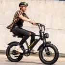 CYCROWN Run 20” Retro Fat Tire Electric Bike – 750W Motor, 36V 10.4Ah Battery