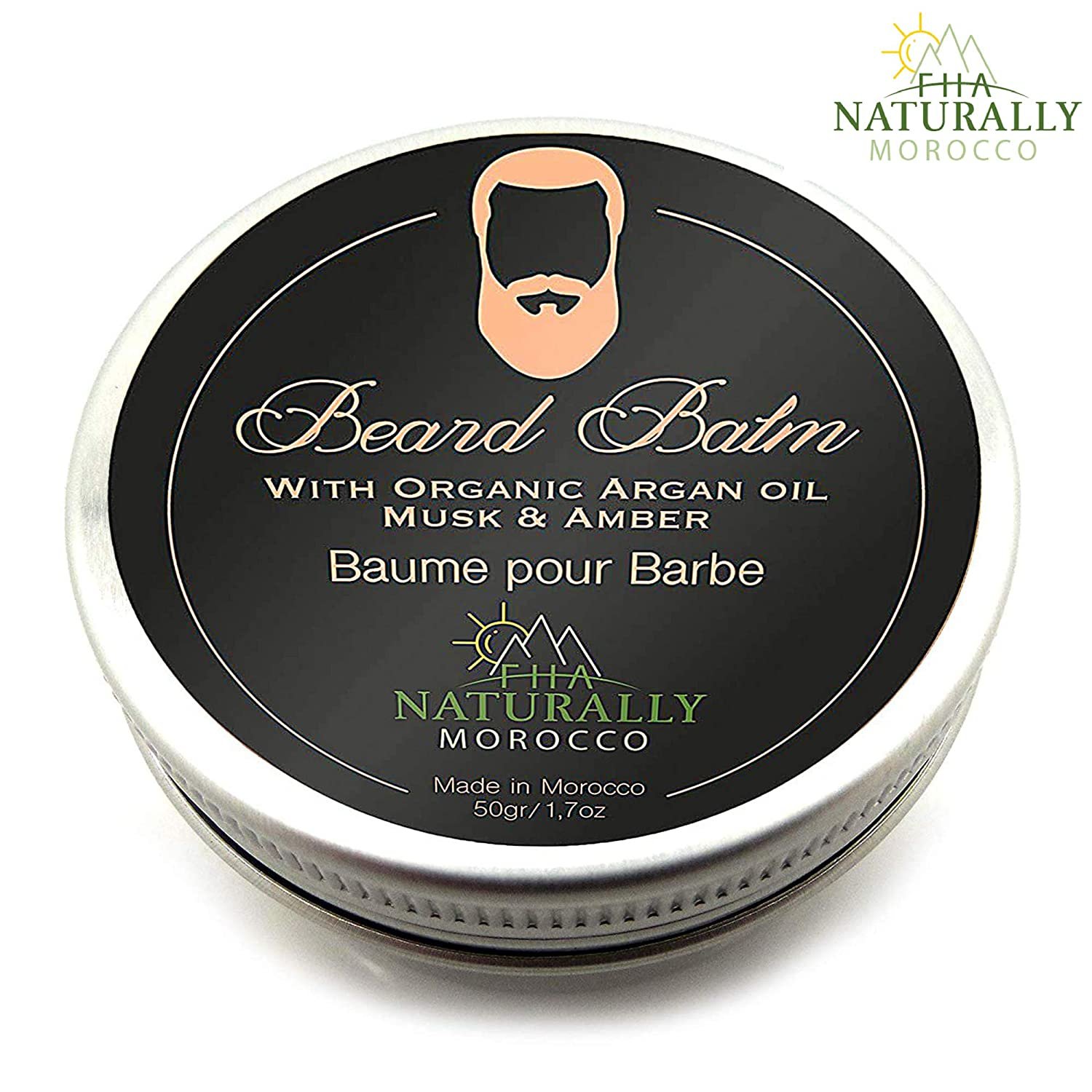 FHA Moroccan Organic Beard Balm Natural Argan Oil & Shea Butter | Leave-in Conditioner