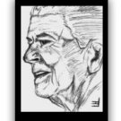 Reagan Sketch Postcard 4.25"x6"
