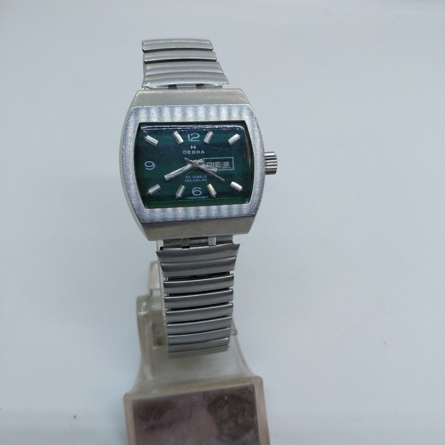 vintage 1970's Swiss OEBRA automatic women's watch , 25 jewels ,ETA 2658  #11244