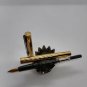 Rare Waterman Fountain Pen, Gold Plated ,Black Clip , Medium Gold Plated Nib