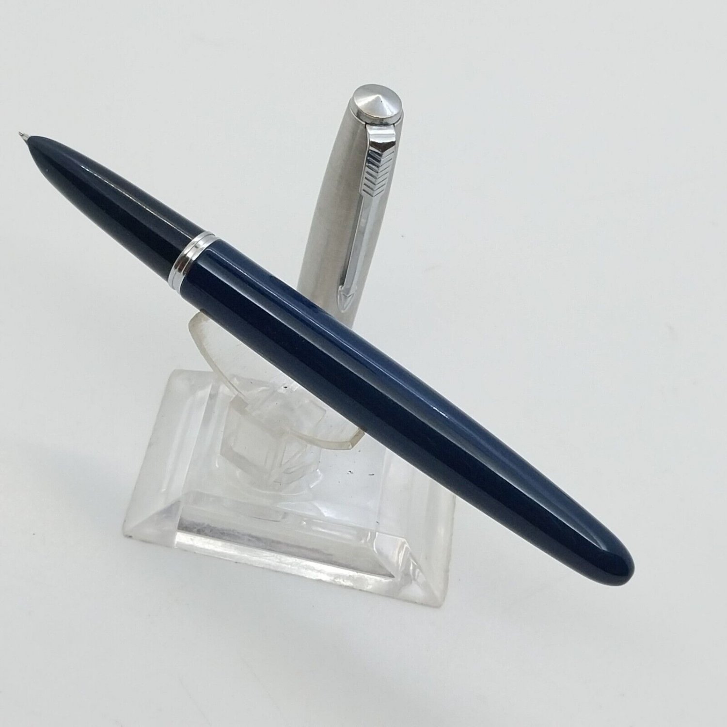 Vintage Mint NOS Parker 21 Fountain Pen F Nib, Dark Navy Color,USA #11287