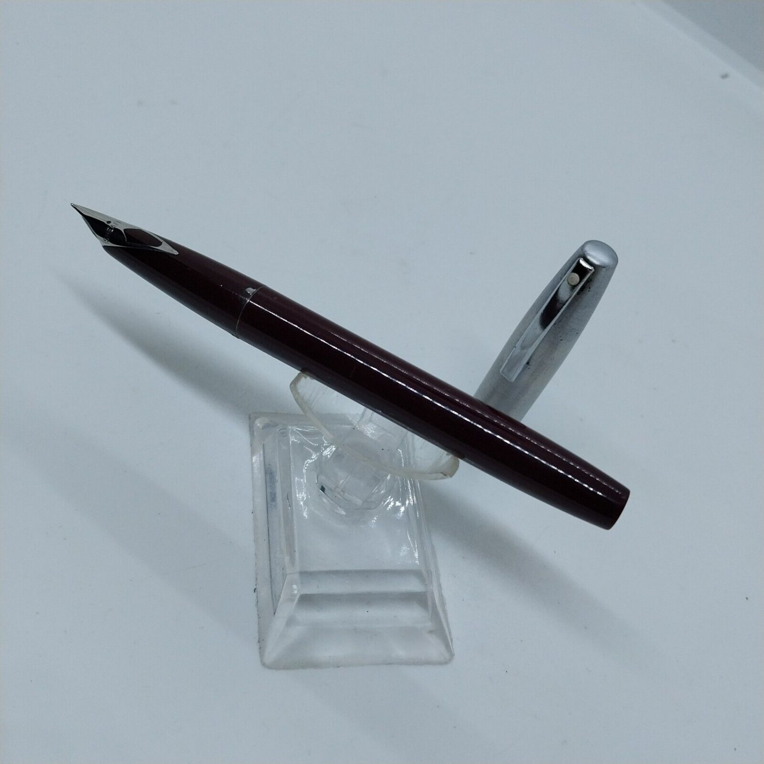 Vintage NOS Mint Sheaffer Imperial Burgundy/Brown Fountain Pen, USA #11205
