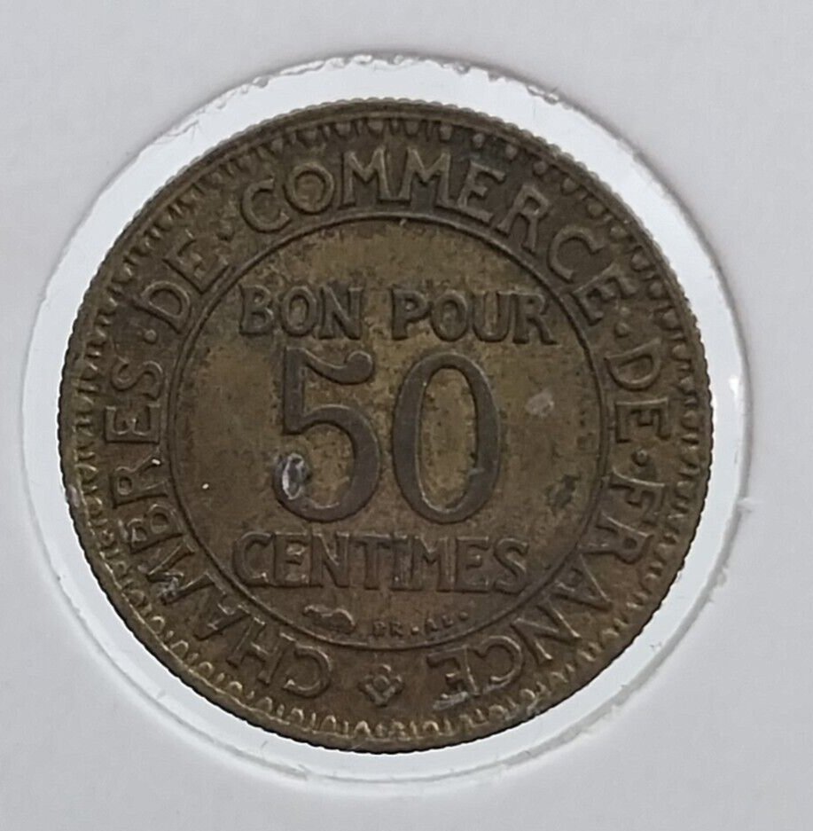 France 1923 50 Cents Coin