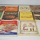 Lot of 10 Vintage Spiral Bound Cookbooks Community Holiday Casseroles Southern