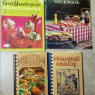 Lot of 4 Vintage Cookbooks Paperback 1970s & 1980s