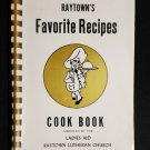 1968 Raytown, Missouri RAYTOWN LUTHERAN CHURCH COOKBOOK Comb Bev-Ron Sample