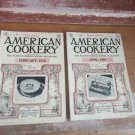 Lot of 2 Old AMERICAN COOKERY Magazines 1939 RECIPES BAKING COOKBOOK ANTIQUE SET