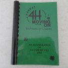 Vintage 1992 KANSAS 4-H MOVING ON McPherson County KS Cookbook 4H FAIR RECIPES