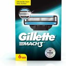 Gillette Mach 3 Shaving Blades- Pack of 6 (Cartridges)
