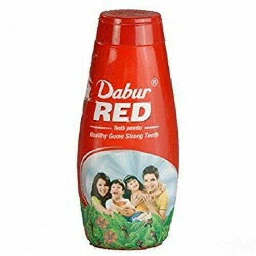 2x Dabur Red 60gm Ayurvedic Tooth powder Plaque Fresh Breath Strong Teeth Gum