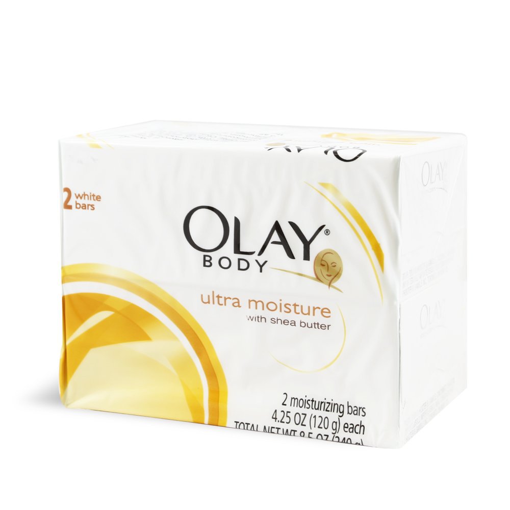 2 x OLAY ULTRA MOISTURE WITH SHEA BUTTER MOISTURISING BAR SOAP