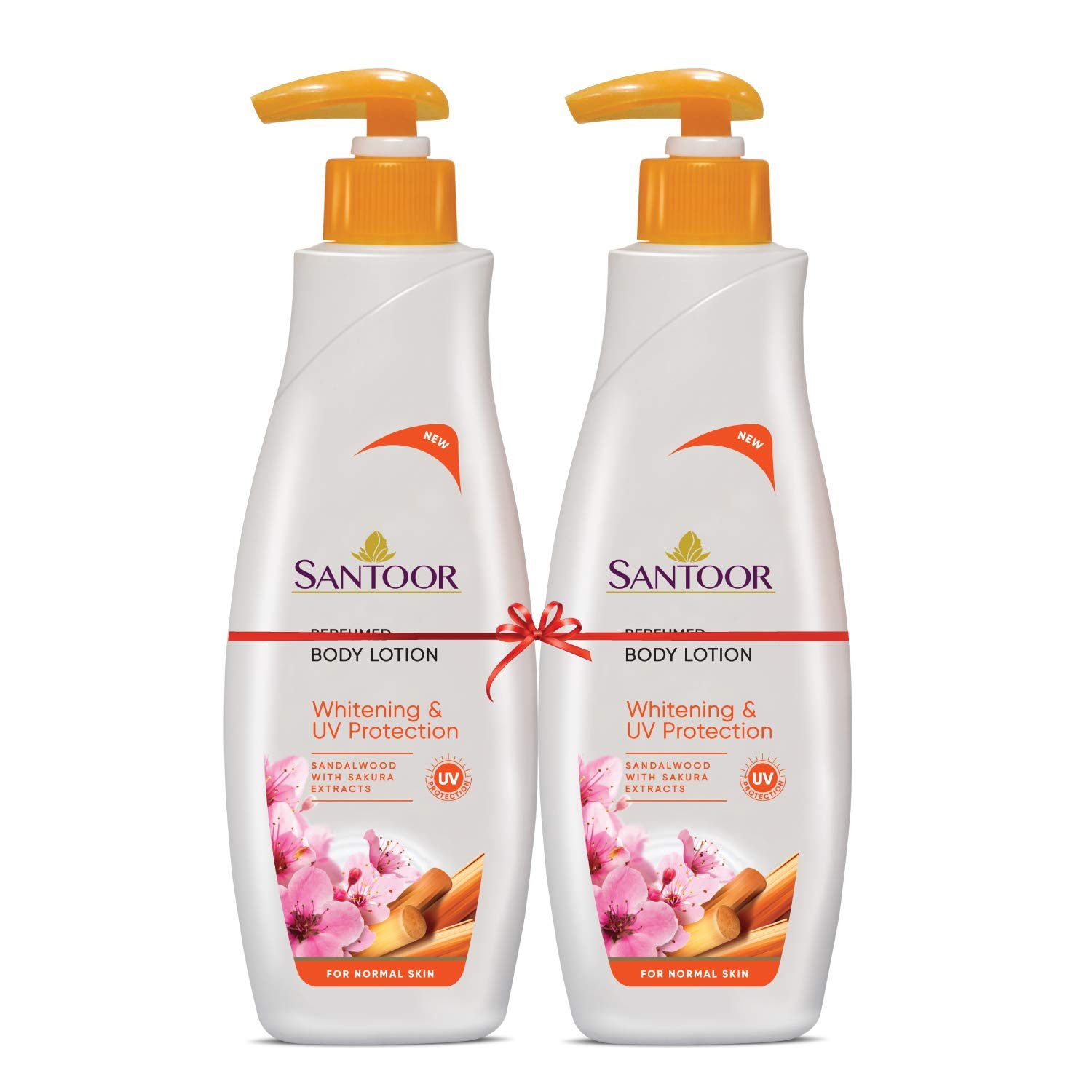 Santoor Perfumed Body Lotion for Whitening & UV Protection with Sandalwood