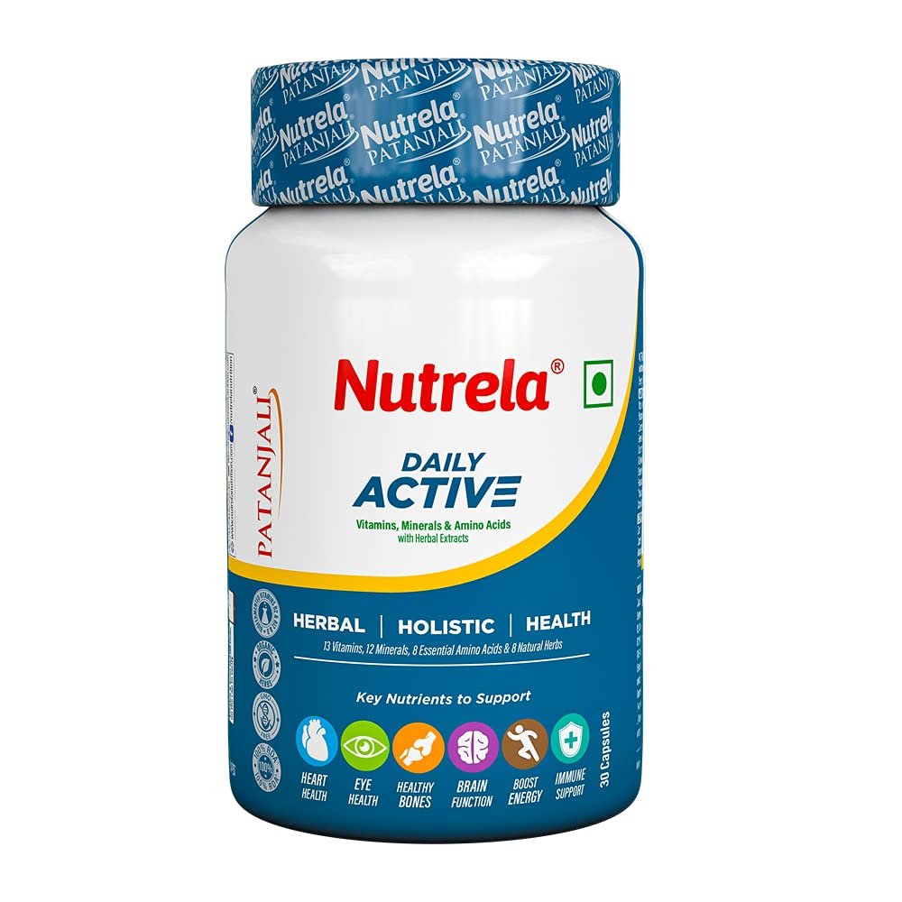 Patanjali Nutrela Daily Active Multivitamin for Men&Women-30 veg capsules