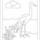 HERON ON THE BAY rug hooking pattern -- Woolly Mammoth Woolens