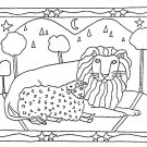 PEACEFUL NIGHT rug hooking pattern -- Woolly Mammoth Woolens