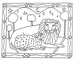 PEACEFUL NIGHT rug hooking pattern -- Woolly Mammoth Woolens