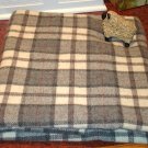 GRAY/CREAM PLAID as is wool for rug hooking 1/4 yard -- Woolly Mammoth Woolens