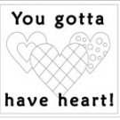 YOU GOTTA HAVE HEART rug hooking pattern -- Woolly Mammoth Woolens