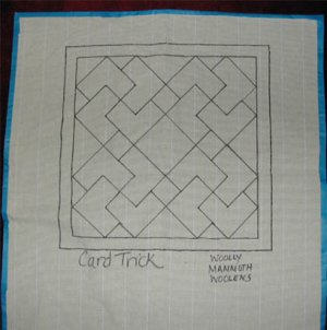 Rug Hooking Pattern -- Card Trick -- Woolly Mammoth Woolens