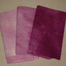 WINE BLUSH GRADS overdye wool for penny rugs and rug hooking -- Woolly Mammoth Woolens
