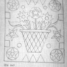 VASE OF FLOWERS pattern for rug hooking -- Woolly Mammoth Woolens