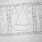 HALLOWEEN SYMBOLS pattern for rug hooking -- Woolly Mammoth Woolens