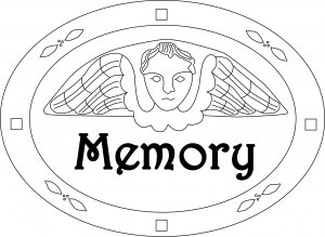 MEMORY TOMBSTONE rug hooking pattern -- Woolly Mammoth Woolens