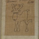 REINDEER pattern for rug hooking -- Woolly Mammoth Woolens