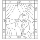 EASTER RABBIT rug hooking pattern -- Woolly Mammoth Woolens