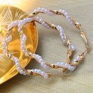 Pearl dangle drop earrings vintage round big earrings for females