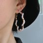 Pearl dangle drop earrings vintage round big earrings for females