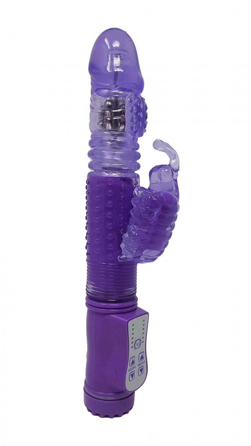 Rotating "Rabbit" Vibrator (Purple) XL