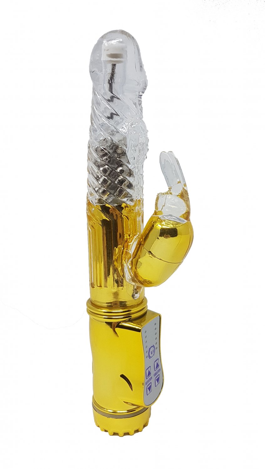 Rotating âRabbitâ Vibrator (Gold)