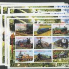 Wholesale 10X Steam Trains MNH IMPERF Minisheets Turkmenistan