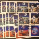 Wholesale 12X Space Moon Apollo 11 CTO Blocks of 4 1989 Russia #5836a