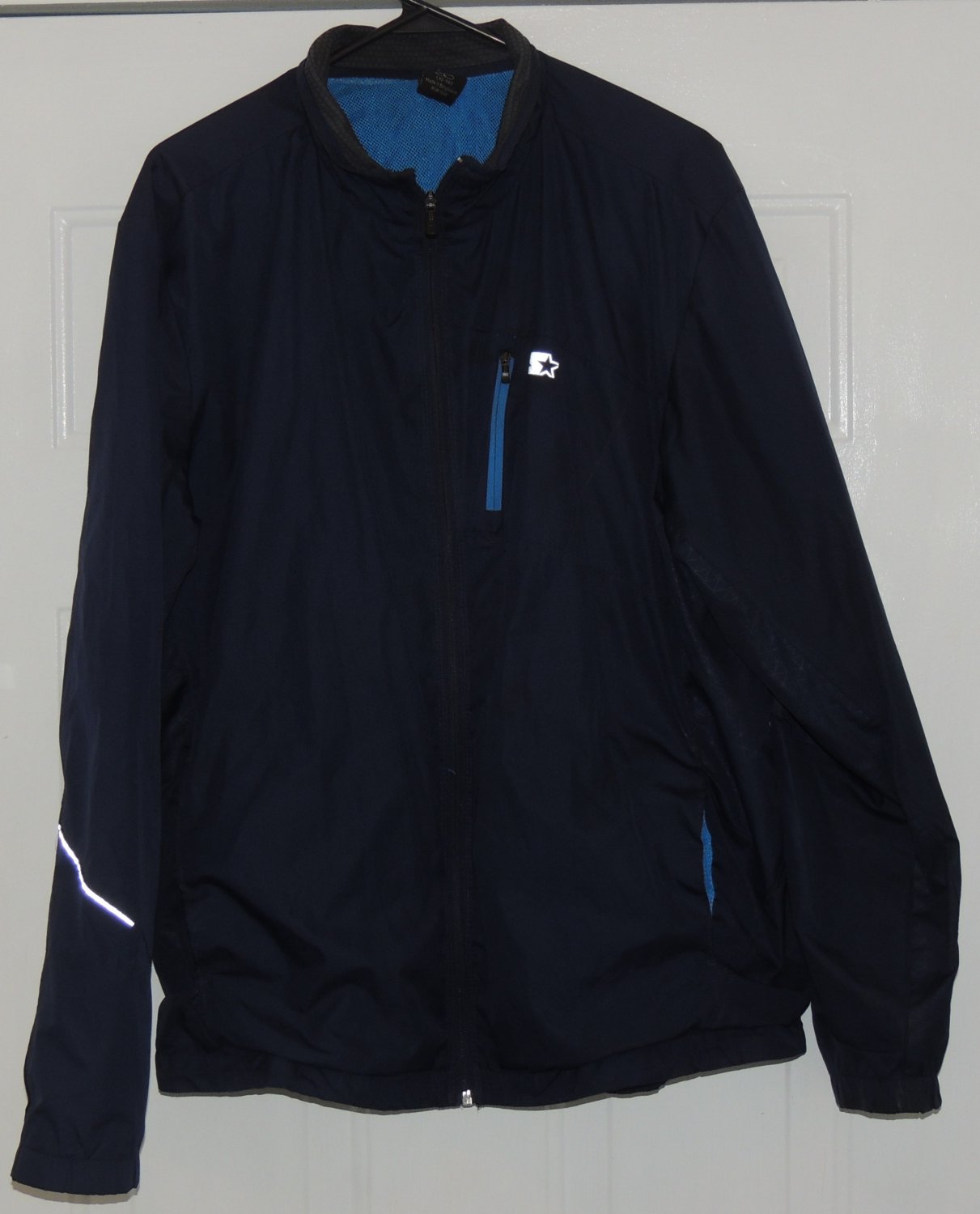 STARTER JACKET Windbreaker Size Mens Large FREE SHIPPING Dark Blue 42 ...