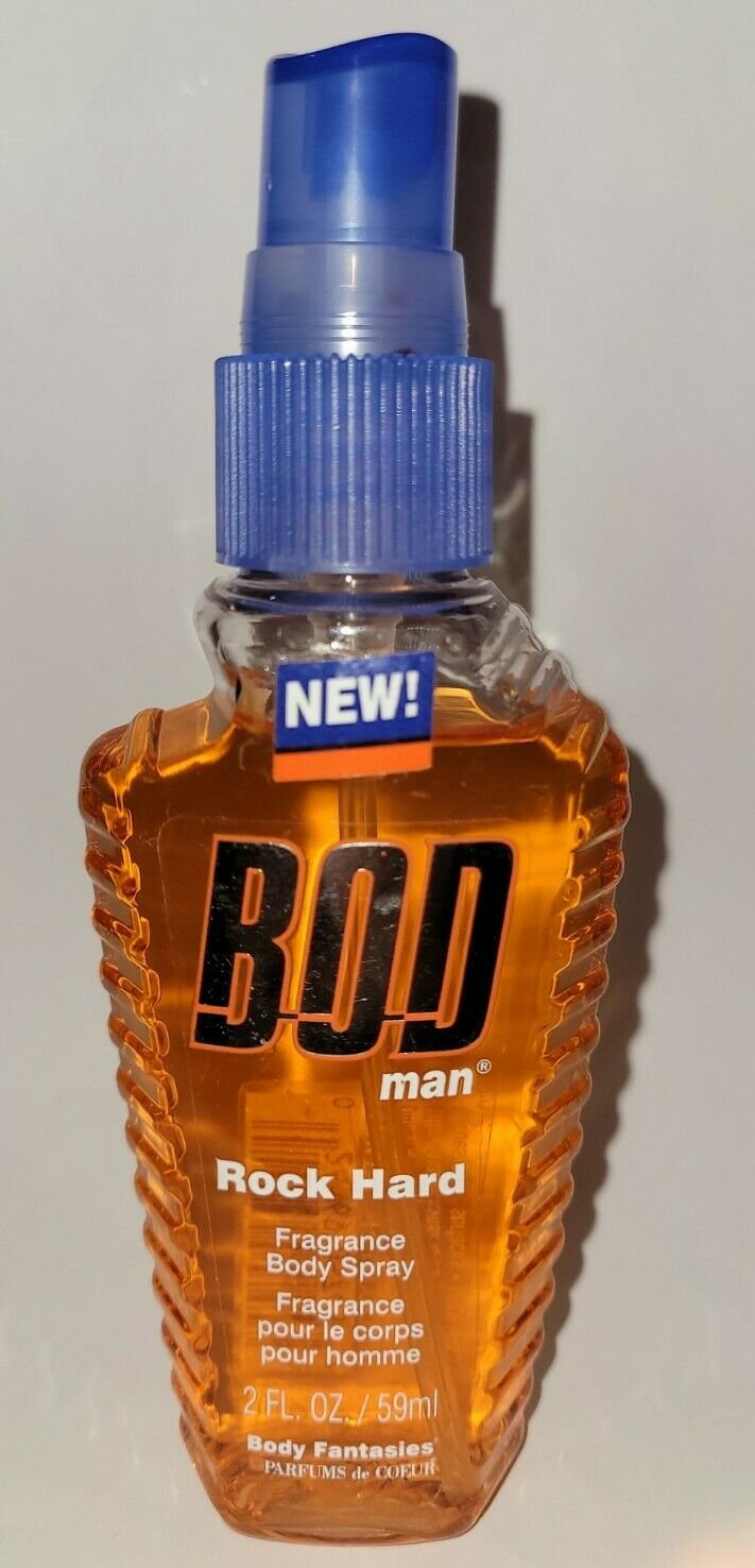 Bod Man Rock Hard 2 Oz Fragrance Body Spray Rare Vintage