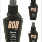 3 Bottles of BOD BLACK by Parfums De Coeur 3.4 oz #ORIGINAL #RARE