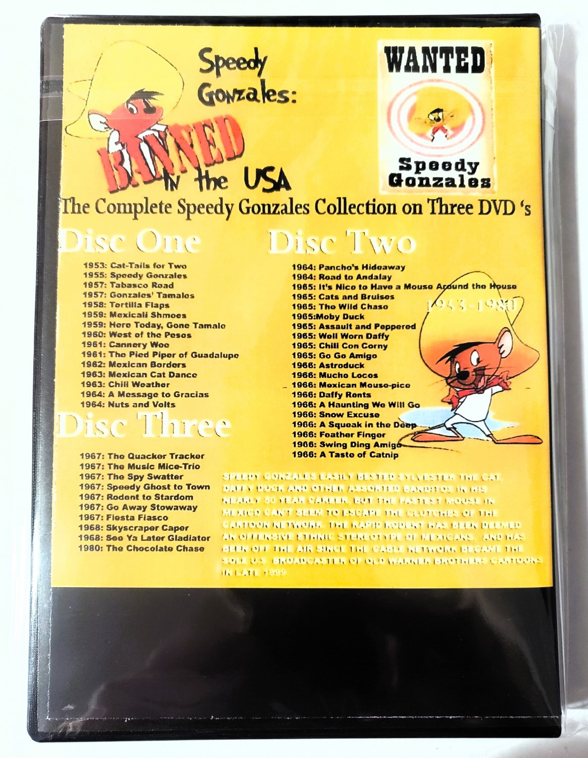 Speedy Gonzales Animated Cartoons DVD Set FREE USA SHIPPING