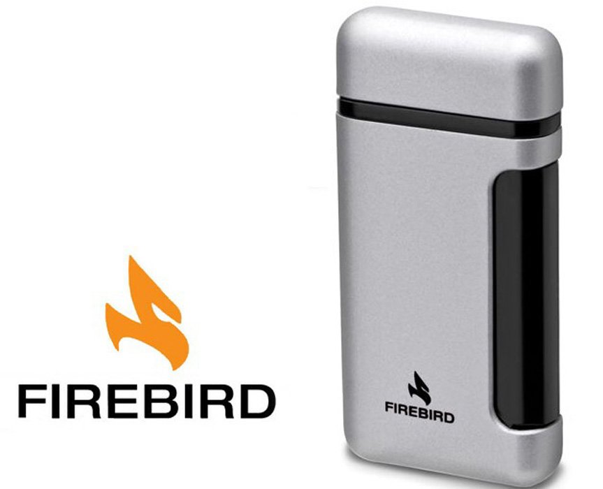 SALE! Firebird Sidewinder Silver Cigar Lighter Single Torch Butane by
