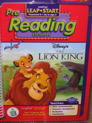 New Lion King pre-reading LeapPad Leap Pad book and cartridge